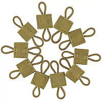 Тактичний фіксатор зачіп молі колір хакі 10 шт