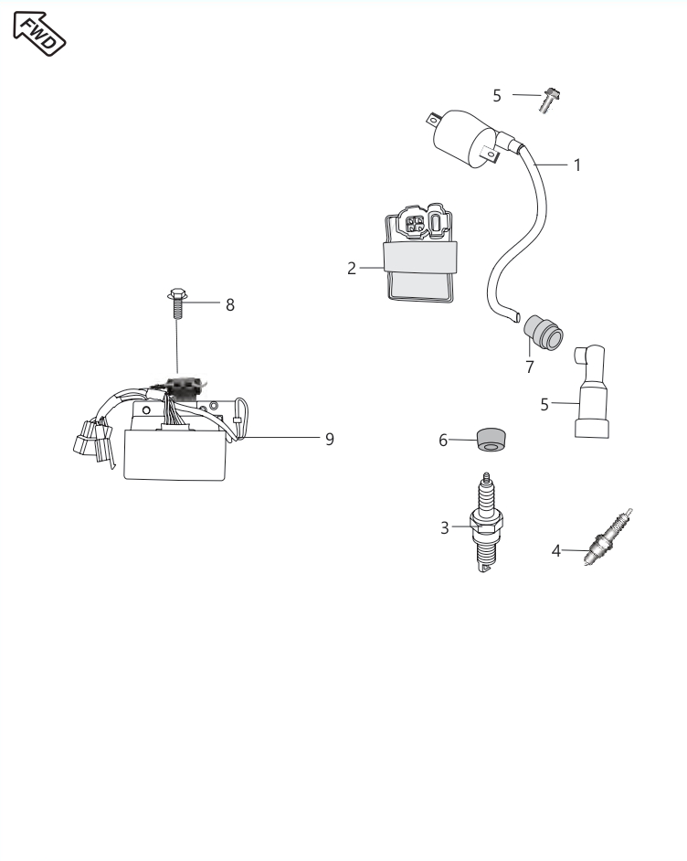 Катушка зажигания с кабелем Bajaj Boxer BMX 125 JV351204 - фото 1 - id-p1685424813