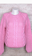 Женский вязаный свитер Розовый