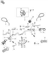 Блок кнопок левый Bajaj Boxer BMX 125 JB401400