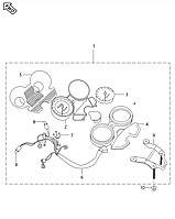 Крышка спидометра верхняя Bajaj Boxer BMX 125 PF402402