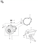 Крышка картера левая Bajaj Boxer BMX 125 PF541237