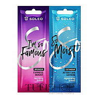 Лосьон для загара SOLEO I 'm so Famous+So Moist double sashet 15 ml+15 ml