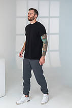 Теплі чоловічі спортивні штани на гумці 1019-фуме, фото 2