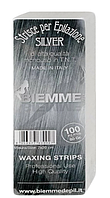 Папір для депіляції Biemme в смужках Silver,100 шт