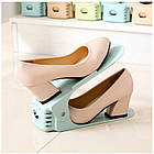 Подвійна підставка для взуття Double Shoe Rack Біла, фото 4