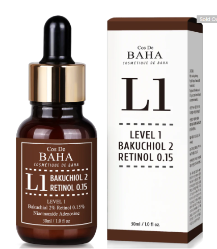 Антивікова сироватка Cos De Baha L1 Bakuchiol & Retinol Serum 30 мл