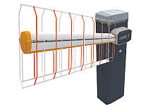 Шлагбаум CAME GARD GT4, стрела 4 метра, интенсивный, GGT40AGS с полноростовой решёткой 803XA-0350