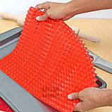 Унікальний силіконовий килимок для випічки ULTRA PYRAMID BAKING MAT з антипригарним покриттям Червоний, фото 7