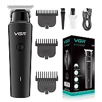 Професійний акумуляторний триммер для стрижки волосся VGR V-933 | Машинка для волосся бороди з насадками