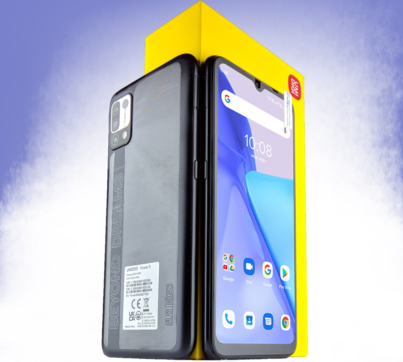 Смартфон Umidigi Power 5 6.53" | 3/64Gb | 16 Mp | 6150 мАч | Чохол | Плівка blue