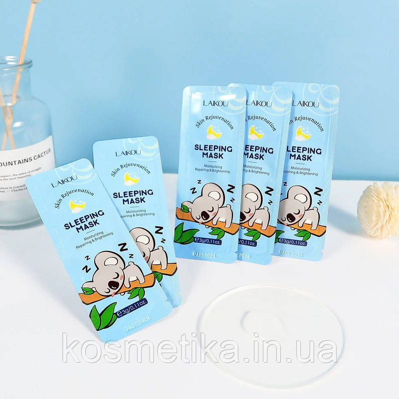Нічна маска для обличчя Laikou Koala з екстрактом рису (1 штука)