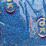 Бісер дрібний яскраво-блакитний хамелеон, фото 2