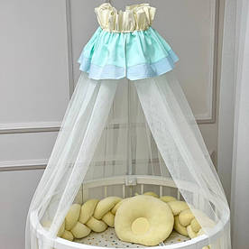 Балдахін у дитяче ліжечко Маленька Соня Funny Bunny блакитний
