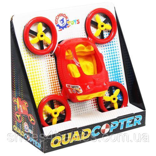 Пластикова машинка "Квадрокоптер", червоний