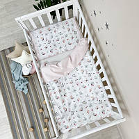 Сменный комплект детского постельного белья Baby Dream Бабочка розово-мятная 3 предм