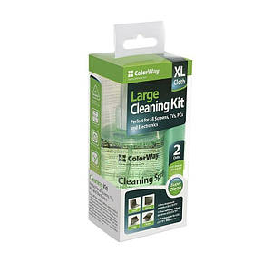 Рідина для чищення екранів 200 мл ColorWay + 2 мікрофібра CW-5200