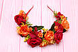 Обруч для волосся / обідок на голову осінній з квітами в осінніх тонах 625, фото 6