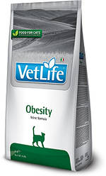 Сухий лікувальний корм для кішок Farmina Vet Life Obesity дієт. живлення, для зниження зайвої ваги, 400 г