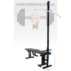 Лава для жиму регульована з мачтою для верхньої та нижньої тяг