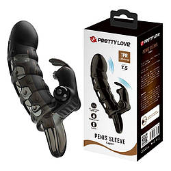 Подовжуюча насадка на пенісі з вібруостимуляцією гарної любовної куперної пеніса клітора