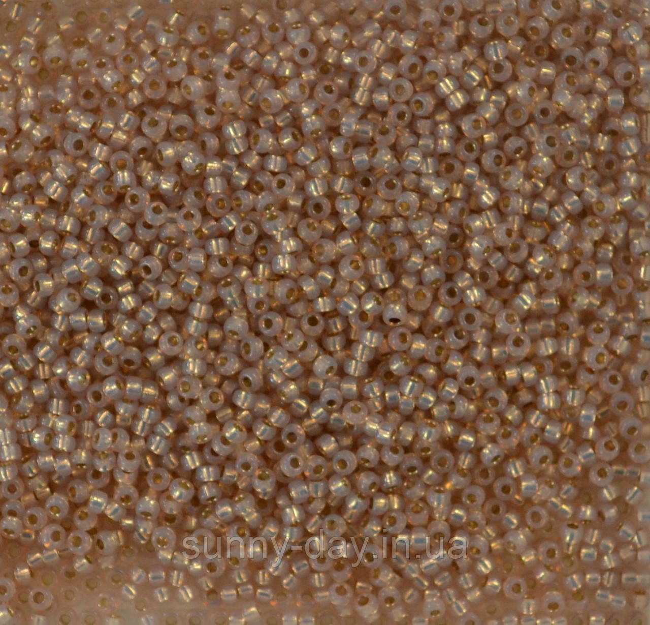 Бісер Miyuki Round Rocailles 11/0 колір - темно бежевий із золотистою серединкою, фото 1