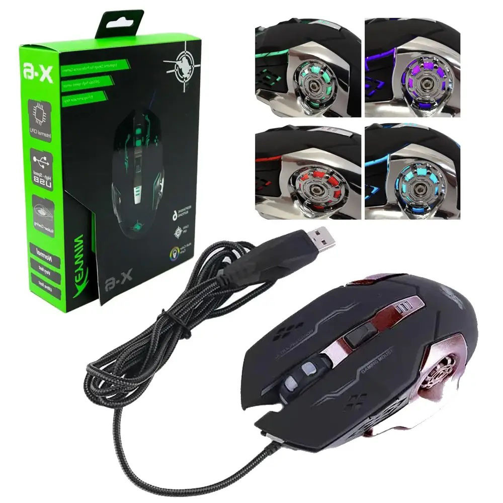 Купить Игровая мышка с подсветкой Gaming Mouse X6 / Мышка для ноутбука ...