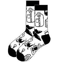 Чёрно-белые носки для джентельменов