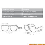 Сонцезахисні окуляри з поляризацією аналог Polaroid поляризаційні лінзи антивідблиски Чорні, фото 4