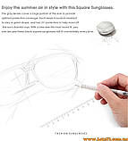 Сонцезахисні окуляри з поляризацією аналог Polaroid поляризаційні лінзи антивідблиски Чорні, фото 3