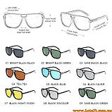 Поляризаційні окуляри антифари для водіїв нічні + денні з поляризацією антивідблисків аналог Polaroid, фото 9