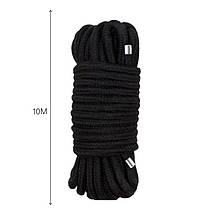Мотузка для BDSM BTB Bondage Rope Black, довжина 10 м, діаметр 65 мм, поліестер, фото 2