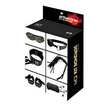 Набір MAI BDSM STARTER KIT No 75 Leopard: плеч, кляп, наручники, маска, нашийник, мотузка, затискачі, фото 2