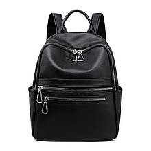 Модний міський рюкзак з двома кишенями спереду А05-0581 Чорний