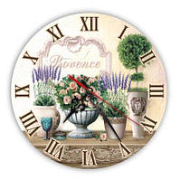 Настінний дерев'яний годинник "Прованс Букет троянд" 25 см Гранд Презент гппрг02ф25