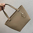 Невелика шкіряна сумка жіноча шоппер з ремінцем на плече С02-КТ-3077 Чорна, фото 7