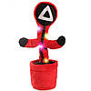 Інтерактивна дитяча іграшка танцюючий кактус Гра в кальмара співає танцює світиться на акумуляторі, фото 5