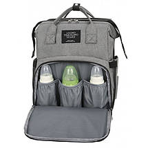 Універсальний рюкзак-ліжечко для мам для догляду за дітьми Living Traveling Share. Сірий колір, фото 2