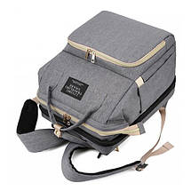 Універсальний рюкзак-ліжечко для мам для догляду за дітьми Living Traveling Share. Сірий колір, фото 3