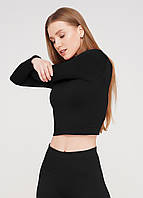 Спортивний топ з довгими рукавами Giulia Crop Top Nero S/M Чорний