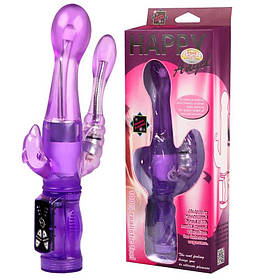 Вібратор ротатор з анальним та кліторним стимулятором Бейле - щасливий ангел, BW -037021