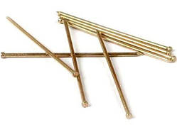 Цвяхи фінішні столярні 1.2х20 мм (жовтий цинк, фасування 0.1 кг)