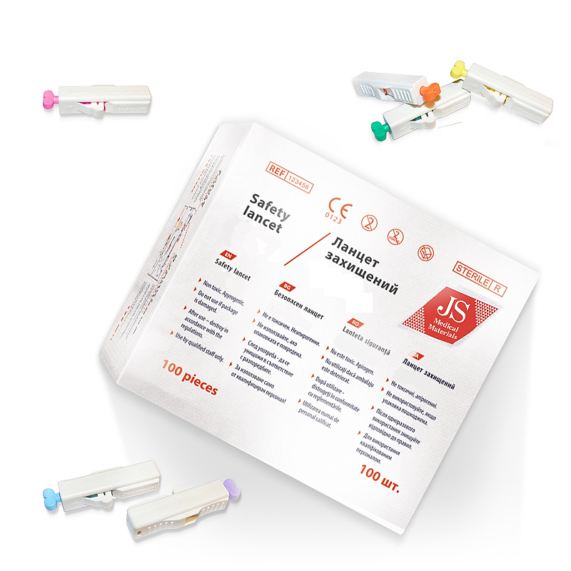 Скарифікатор рожевий р.21 G 2,4 мм глибина JS