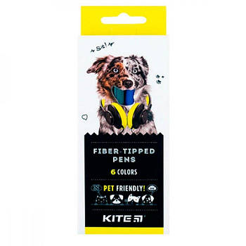 Фломастери 6 кольорів Kite DOGS K22-446 G-Rich