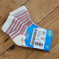 Шкарпетки з махровою стопою для дівчинки "Kvitochky", розмір 10/6-12 міс., колір молочний