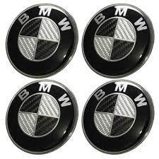 Колпачки карбоновые (заглушки) в литые диски BMW (БМВ) 68 мм Черно-белые карбоновые - фото 5 - id-p1685649014
