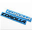 Емблема шильдик логотип COROLLA 170*19 мм чорна глянцева, фото 4