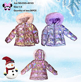 Куртки утеплені для дівчаток оптом, Seagull,1-5 років, арт. CSQ-65123
