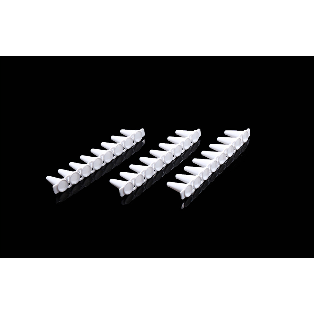 Мікропробірки 0,1 мл стріпи по 8 шт без кришки, білі (125 шт/уп), фото 1