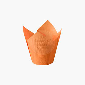 Форми для випікання мафінів і кексів — Тюльпан жовтогарячий — 150х150 Ø50 мм